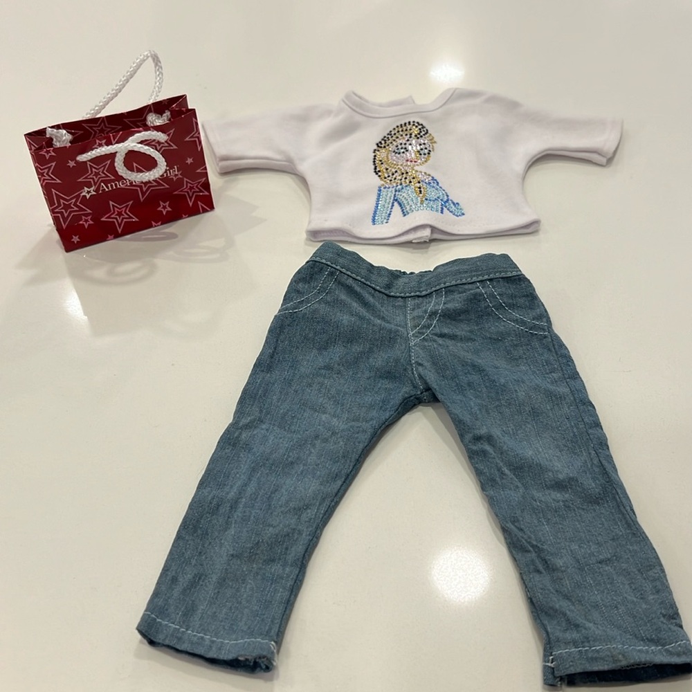 Frozen shirt and jeans for American girl doll.